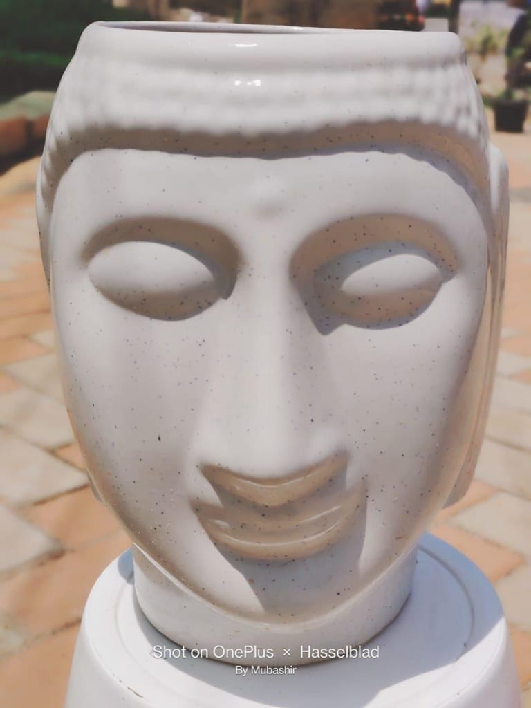 12 Inch White Buddha Designer Ceramic Pot