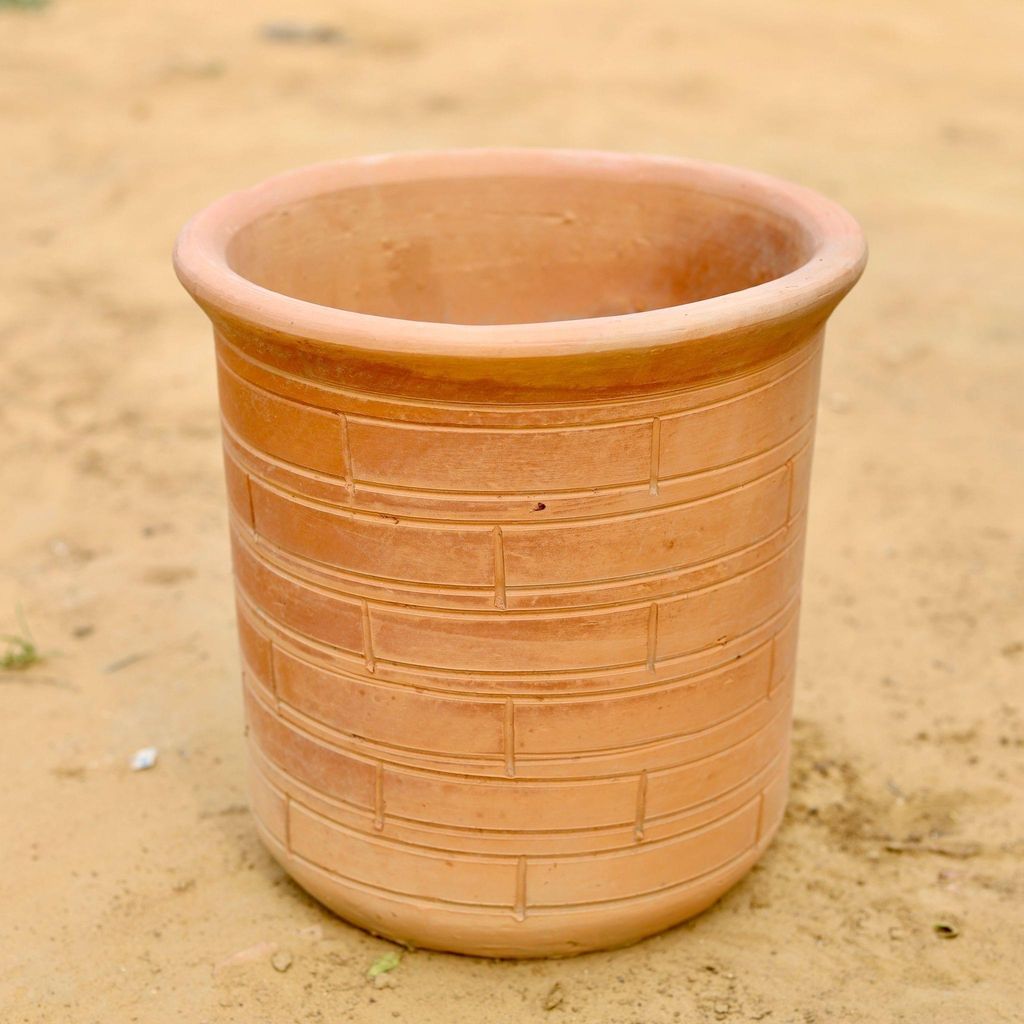 10 Inch Bricks Designer Clay Pot