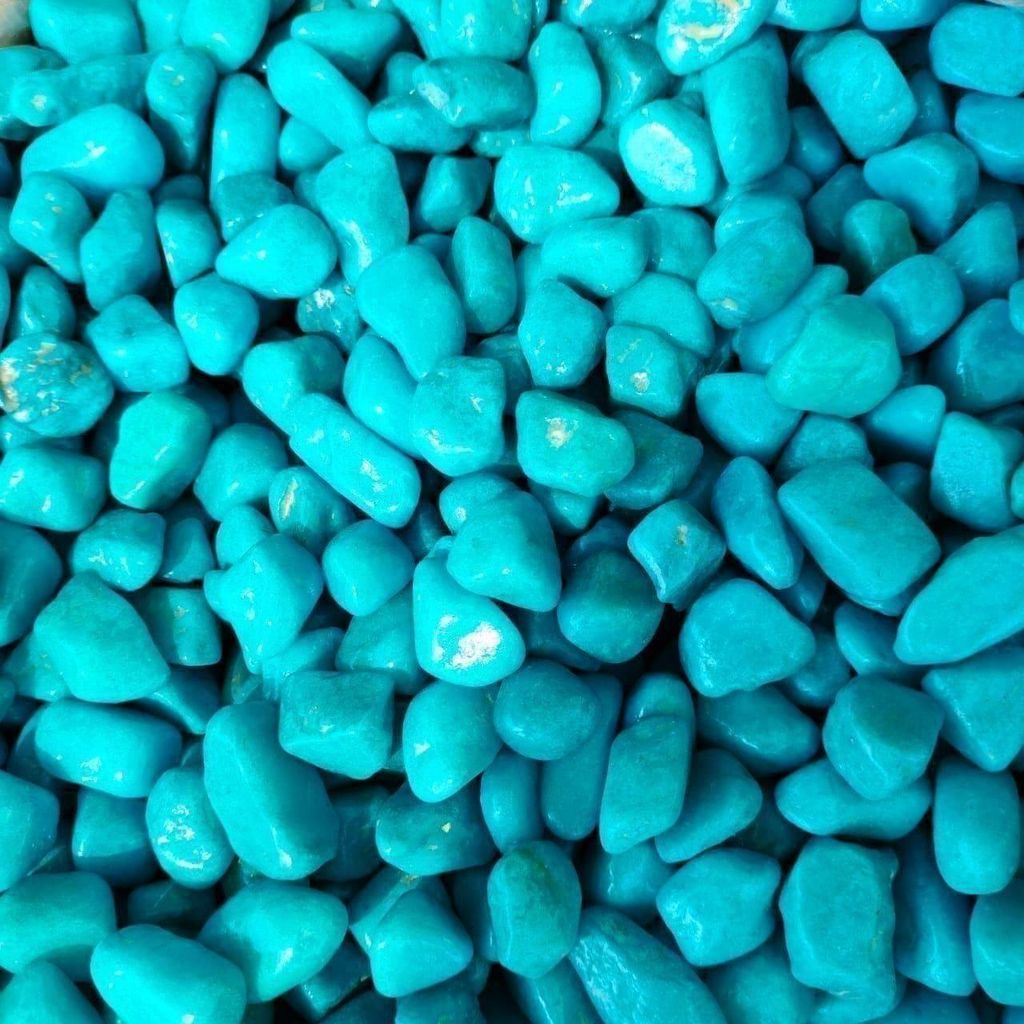 Decorative Sky Blue Medium Pebbles - 1 Kg