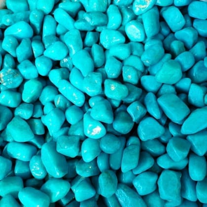 Buy Decorative Sky Blue Medium Pebbles - 1 Kg Online | Urvann.com