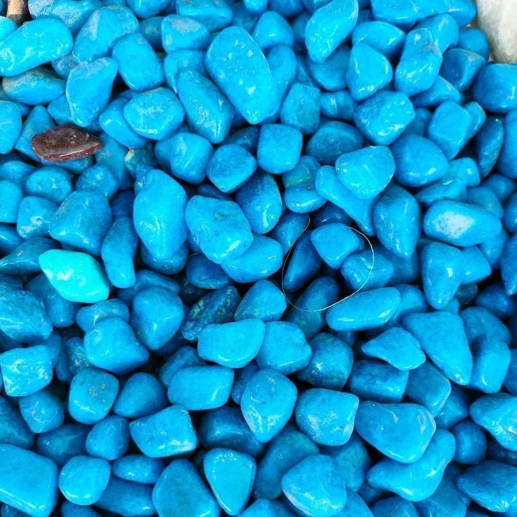 Decorative Blue Medium Pebbles - 1 Kg