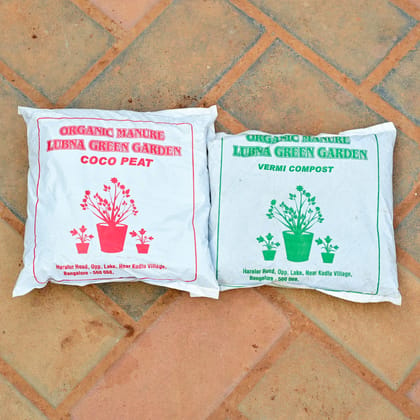 Buy Set of 2 - Vermi Compost & Cocopeat (packed) - 5 Kg Online | Urvann.com