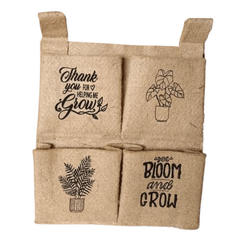 Jute Four Hanging Pockets