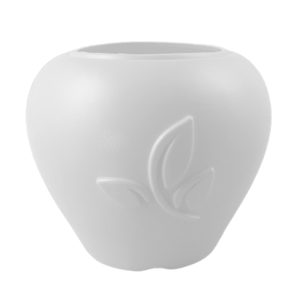 Buy 7 Inch Plain White Premium Apple Leaf Pot Plastic Pot Online | Urvann.com