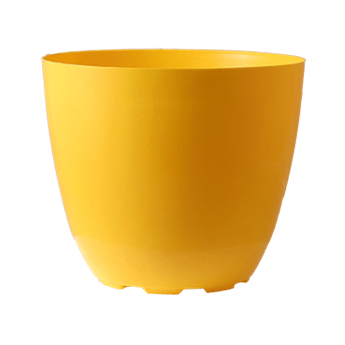 4 Inch Yellow Premium Orchid Round Plastic Pot