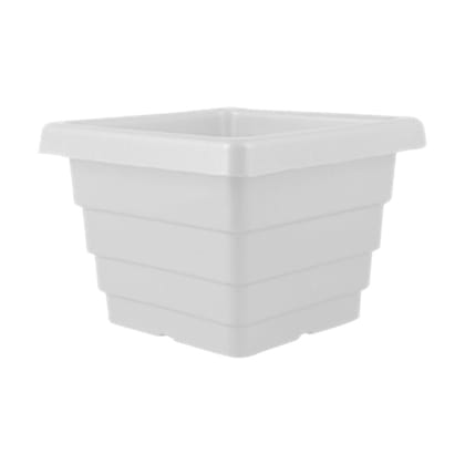 Buy 4 Inch White Marble Premium Orchid Square Plastic Pot Online | Urvann.com