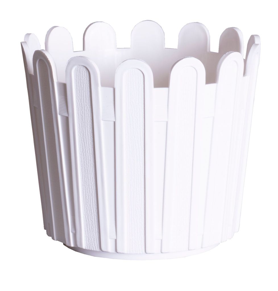 6 Inch White Premium Tippy Plastic Pot