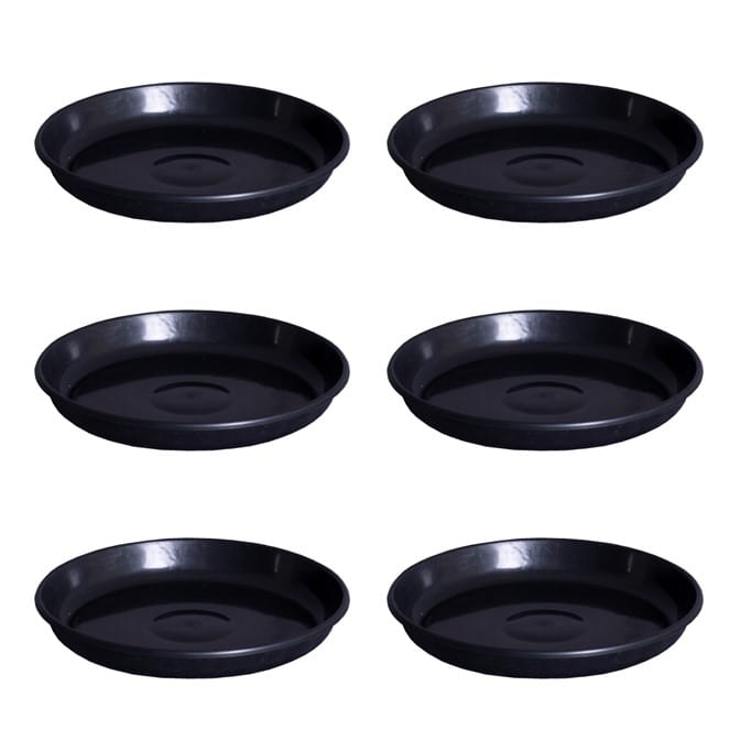 Set of 6 - 6 Inch Black Premium Black Tray - To keep under the Pot