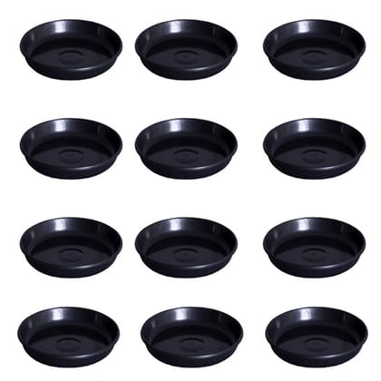 Buy Set of 12 - 8 Inch Black Premium Black Tray - To keep under the Pot Online | Urvann.com