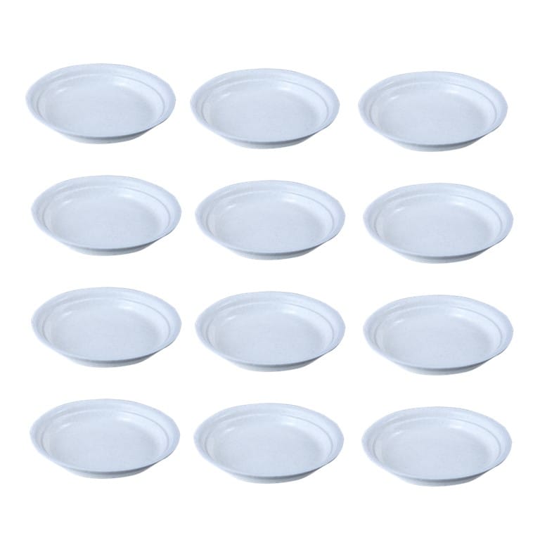 Set of 12 - 5 Inch White Premium Round Trays - To keep under the Pots