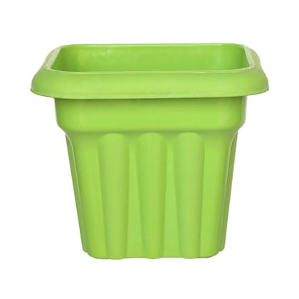 Buy 8 Inch Green Heavy Square Plastic Pot Online | Urvann.com