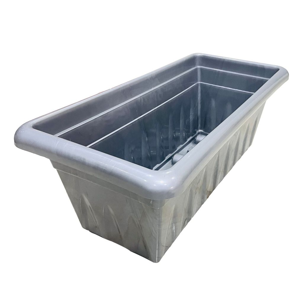 24 Inch Grey Premium Supreme Window Plastic Planter