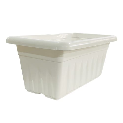 17 Inch White Premium Supreme Window Plastic Planter