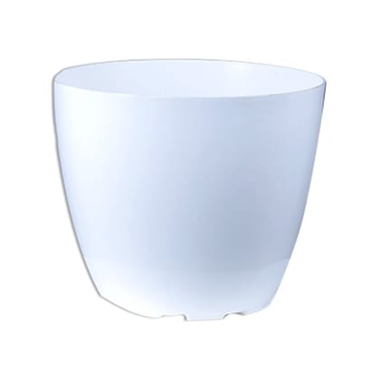 Buy 10 Inch White Premium Orchid Round Plastic Pot Online | Urvann.com