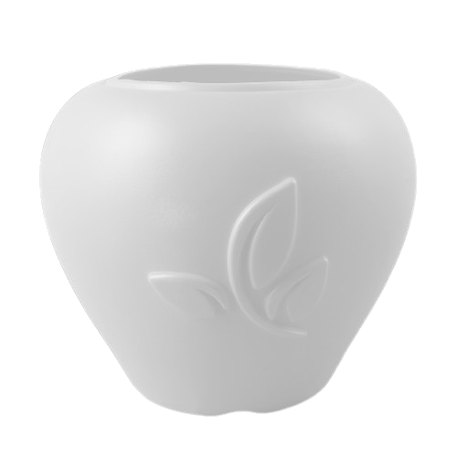 Free Next Day Delivery | 9 Inch Plain White Premium Apple Leaf Pot ...