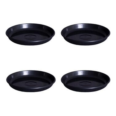 Set of 04 - 6 Inch Black Premium Black Tray - To keep under the Pot