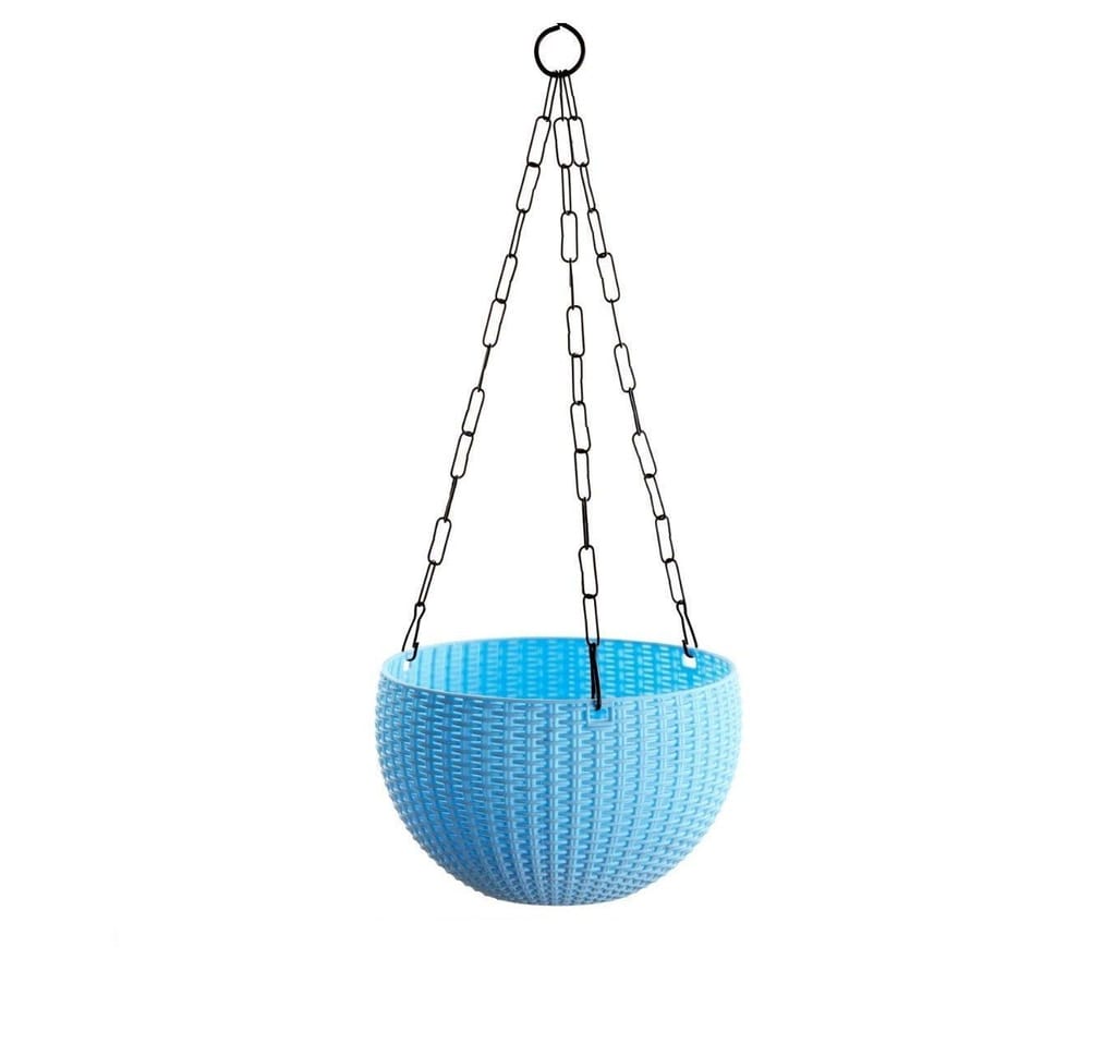 7 X 4.5 Inch Blue Premium Euro Plastic Hanging Basket