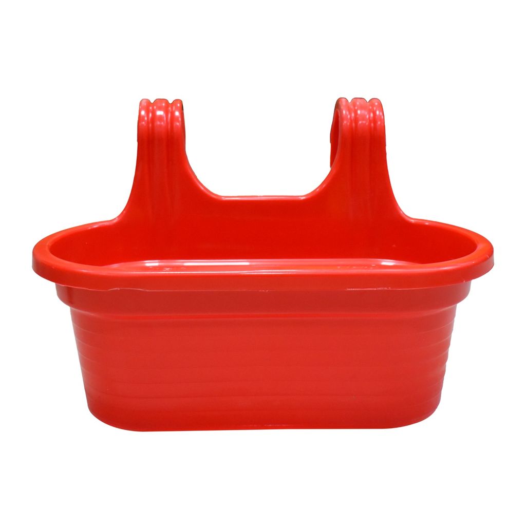 14 X 10 Inch Red Double Hook Hanging Plastic Pot