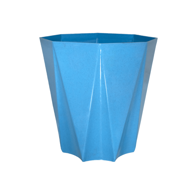 4 Inch Blue Marble Premium Diamanti Plastic Pot