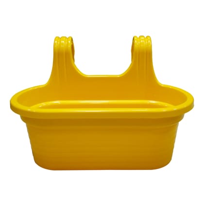 Buy 14 X 10 Inch Yellow Double Hook Hanging Plastic Pot Online | Urvann.com