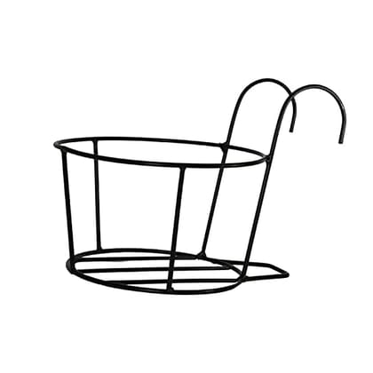 Buy 8 X 7 Inch Black Railing Basket - 1 Pcs Online | Urvann.com