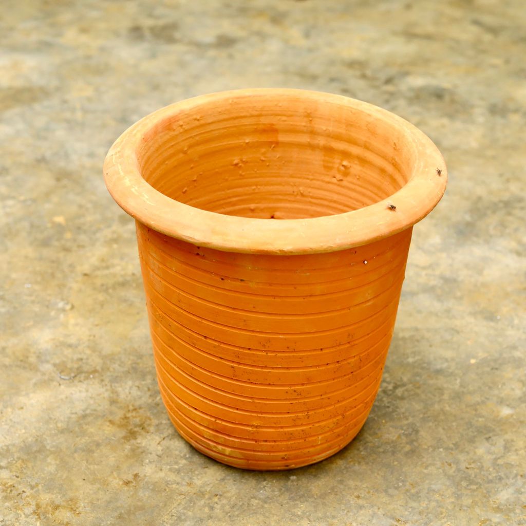 14 Inch Cylindrical Designer Clay Pot