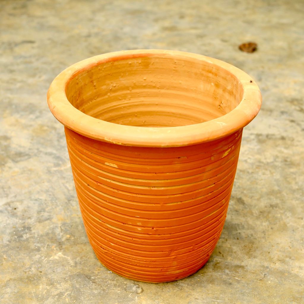 16 Inch Cylindrical Designer Clay Pot