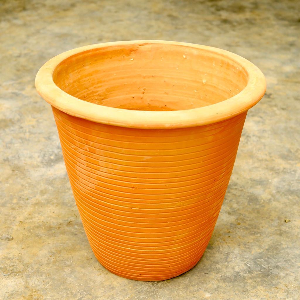 18 Inch Cylindrical Designer Clay Pot