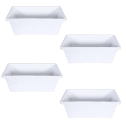 Buy Set of 4 - 14 Inch White Premium Jupiter Rectangular Window Planter Online | Urvann.com