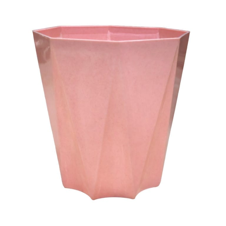 4 Inch Pink Marble Premium Diamanti Plastic Pot