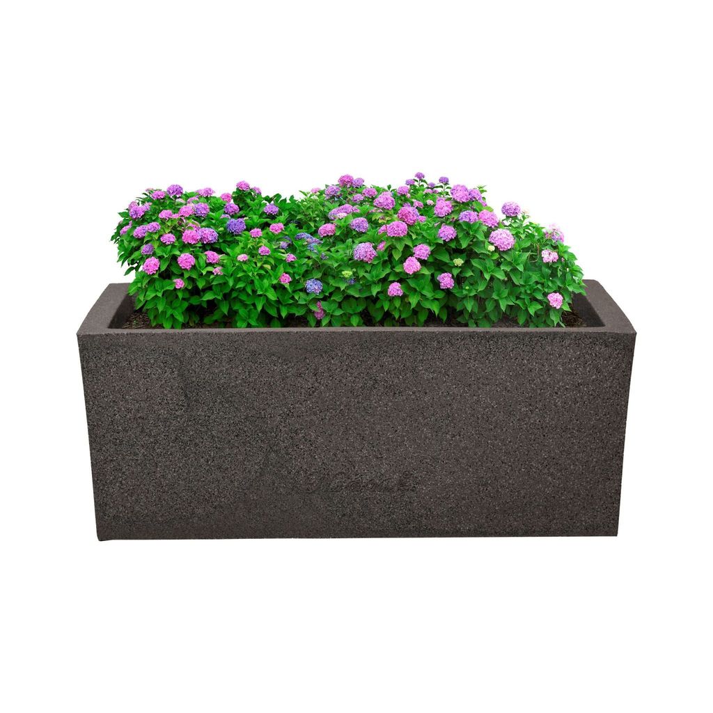 20 X 8 Inch Grey Premium Ortho Fiberglass Planter - Durable large size decoratiive fiber pot for indoor outdoor plants with 5 year warranty