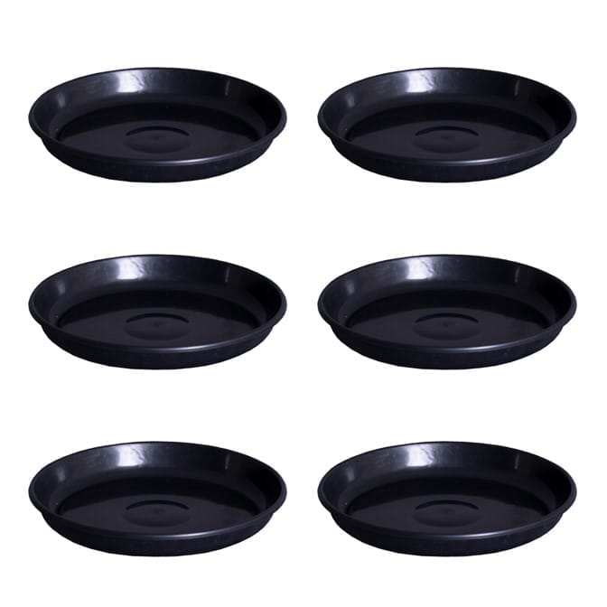 Set of 6 - 8 Inch Black Premium Black Tray - To keep under the Pot