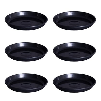 Buy Set of 6 - 8 Inch Black Premium Black Tray - To keep under the Pot Online | Urvann.com