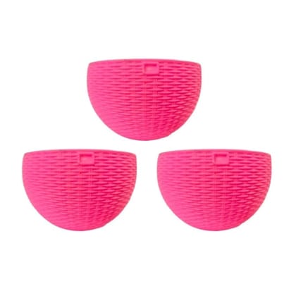 Buy Set of 3 - 7 X 4.5 Inch Pink Premium Euro Hanging Plastic Pot Online | Urvann.com