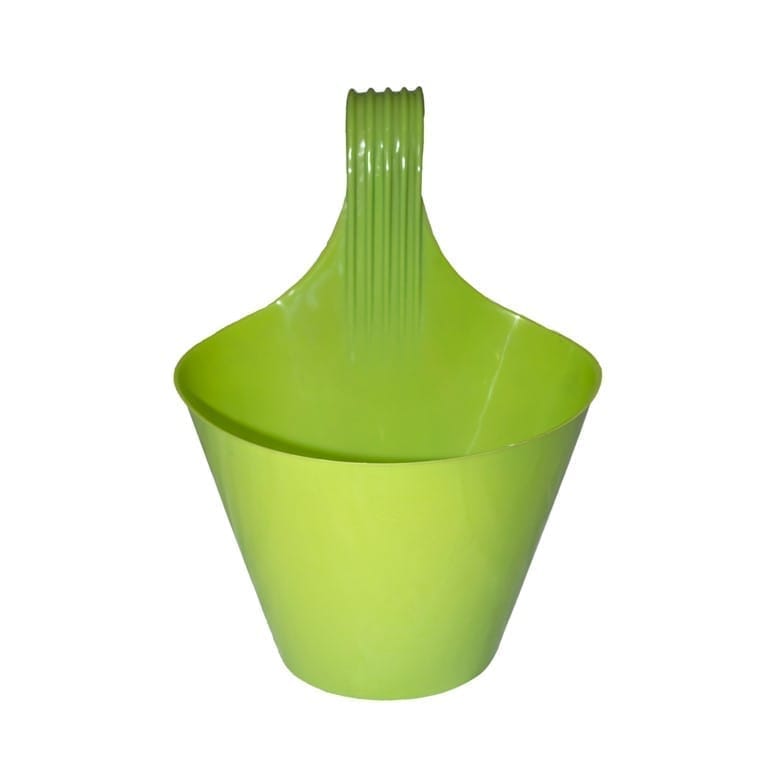 8 Inch Green Single Hook Hanging Plastic Pot