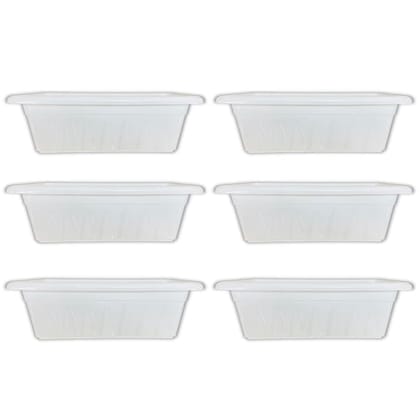 Buy Set of 06 - 17 Inch White Premium Supreme Window Plastic Planter Online | Urvann.com
