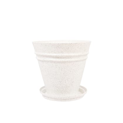 12 X 12 Inch White Premium Konus Fiberglass Planter - Durable large size decoratiive fiber pot for indoor outdoor plants with 5 year warranty