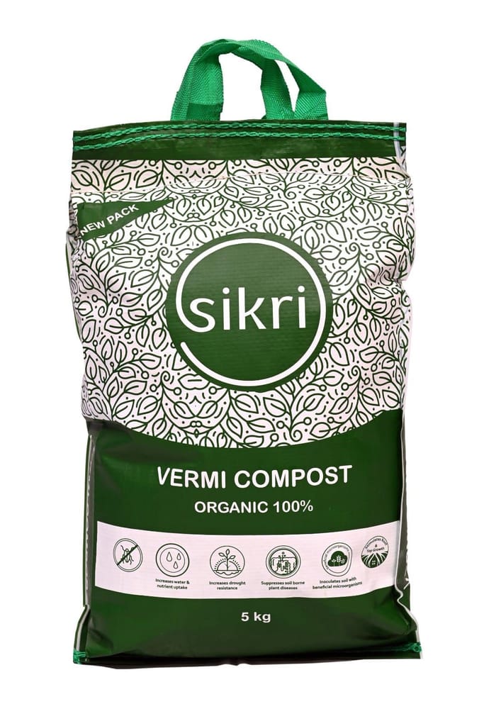 Set of 3 - 5 Kg Sikri Organic Vermicompost for plants growth - 15 Kg