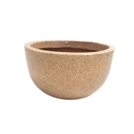 7 X 4 Inch Sandstone Premium Henri Fiberglass Planter - Durable large size decoratiive fiber pot for indoor outdoor plants with 5 year warranty