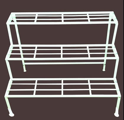 Buy 2 Ft White Triple Step Plant Stand - 1 Pcs Online | Urvann.com