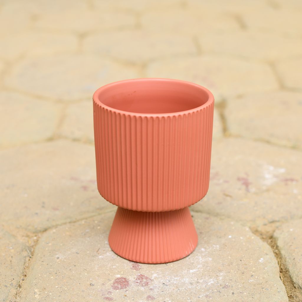 7 Inch Pink Lamp Shape Designer Ceramic Pot