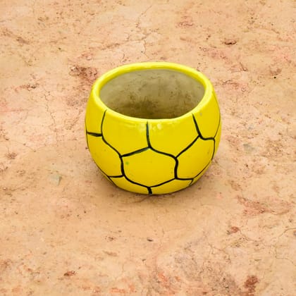 Buy 5 Inch Yellow Football Shape Designer Ceramic Pot (any colour) Online | Urvann.com