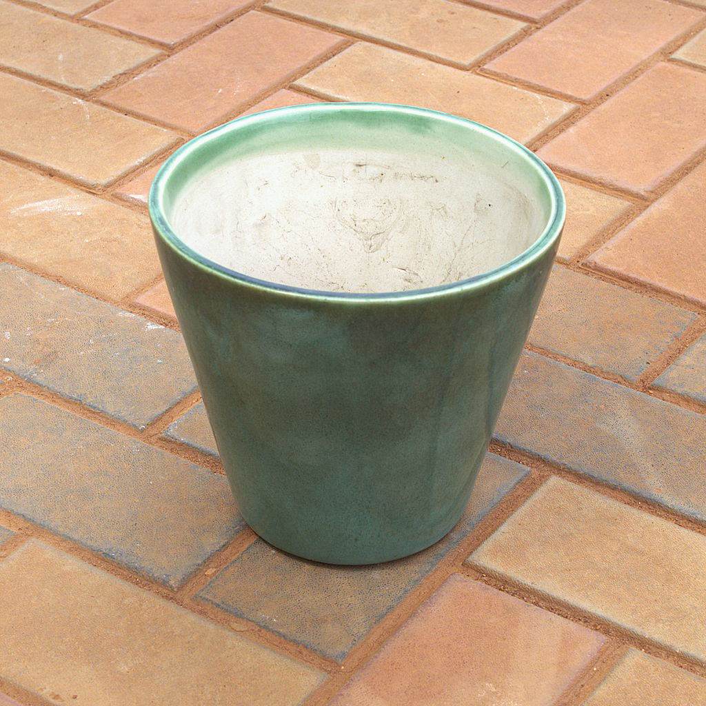 10 Inch Turquoise Green Balti Designer Ceramic Pot,Pots:Ceramic Planters:Royal Ceramic Pots