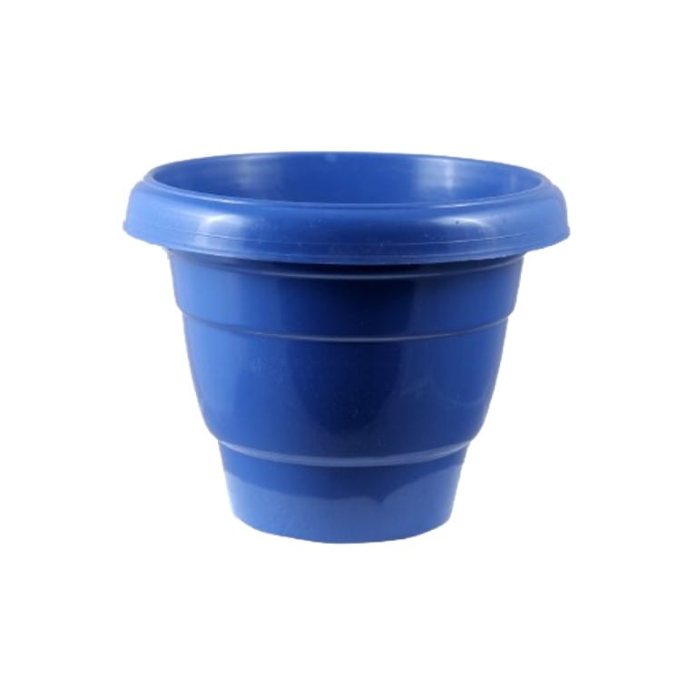 08 Inch Blue Classy Plastic Pot