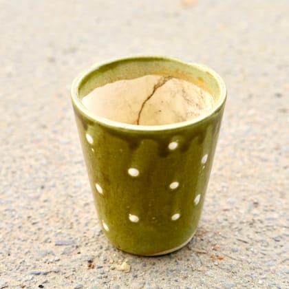 Buy 6 Inch Grass Green Balti Designer Ceramic Pot (Any Colour) (Any Design) Online | Urvann.com