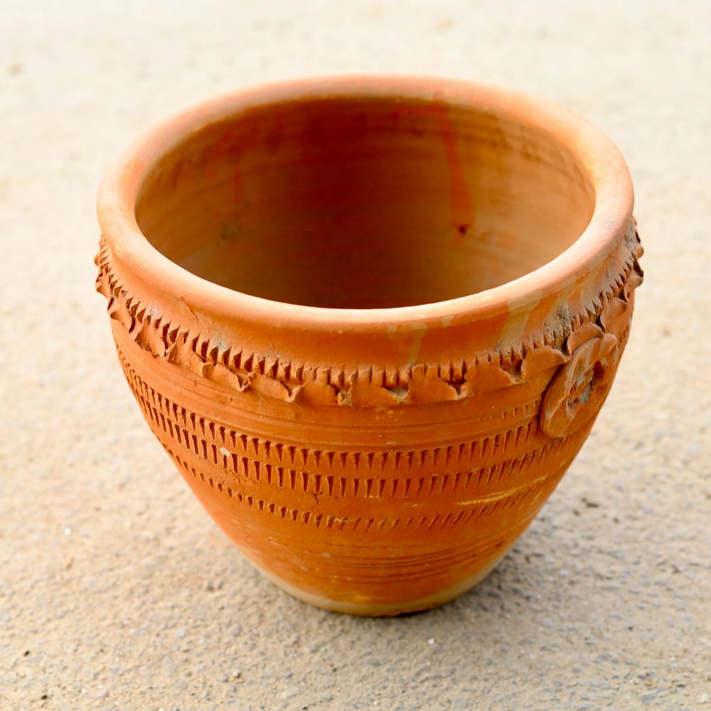 10 Inch Matki Designer Clay Pot (Any Design)