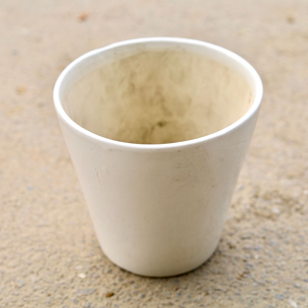 10 Inch White Balti Designer Ceramic Pot