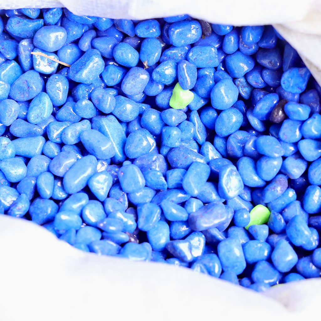 Decorative Medium Blue Pebbles - 1 Kg