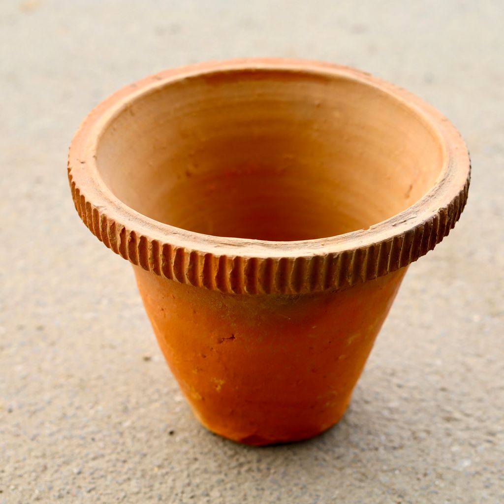 10 Inch Collar Designer Clay Pot