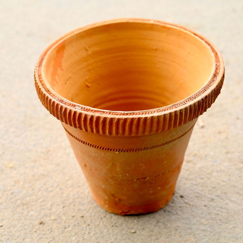 12 Inch Collar Designer Clay Pot